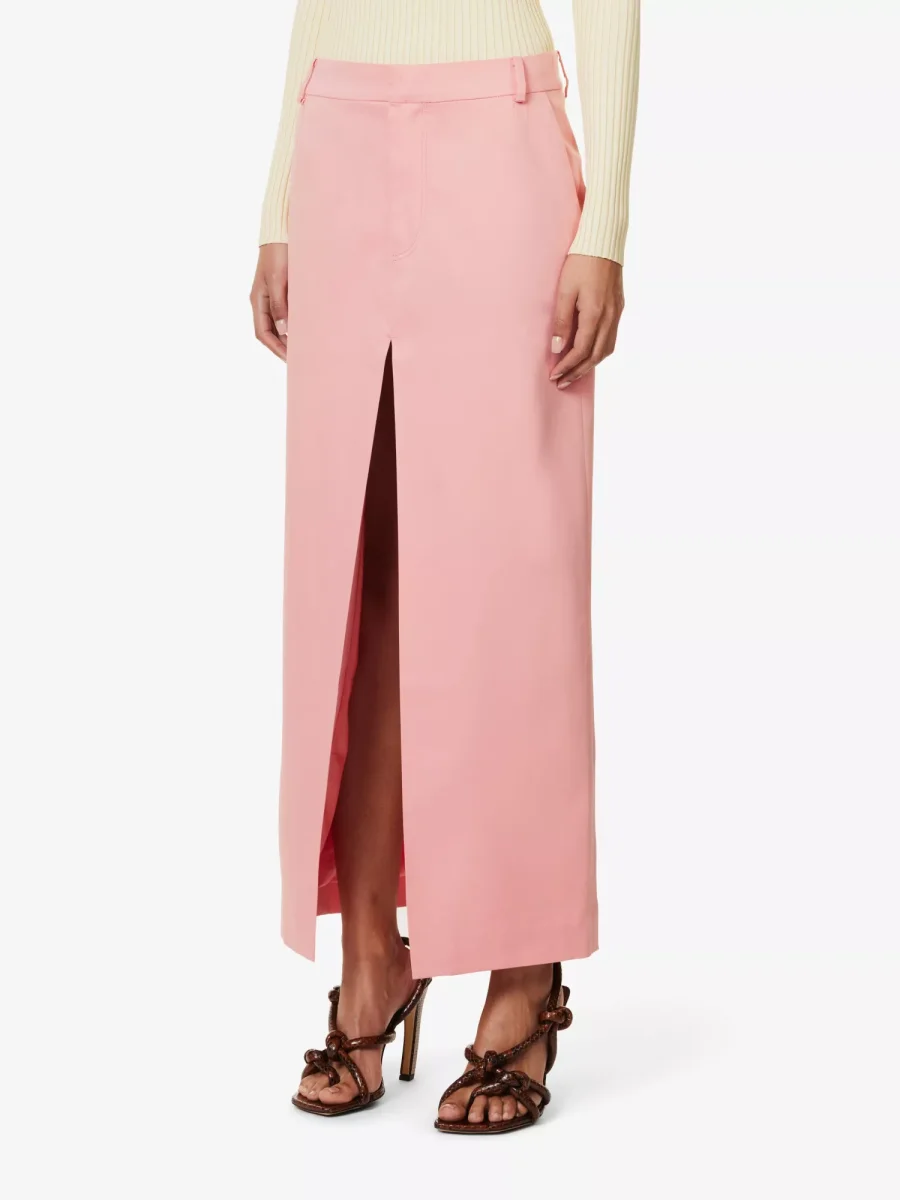 SIR. Giacomo Pink Split Front Midi Skirt - Imagen 4