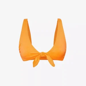 MONDAY SWIMWEAR Portugal Tie-Front Orange Bikini Top