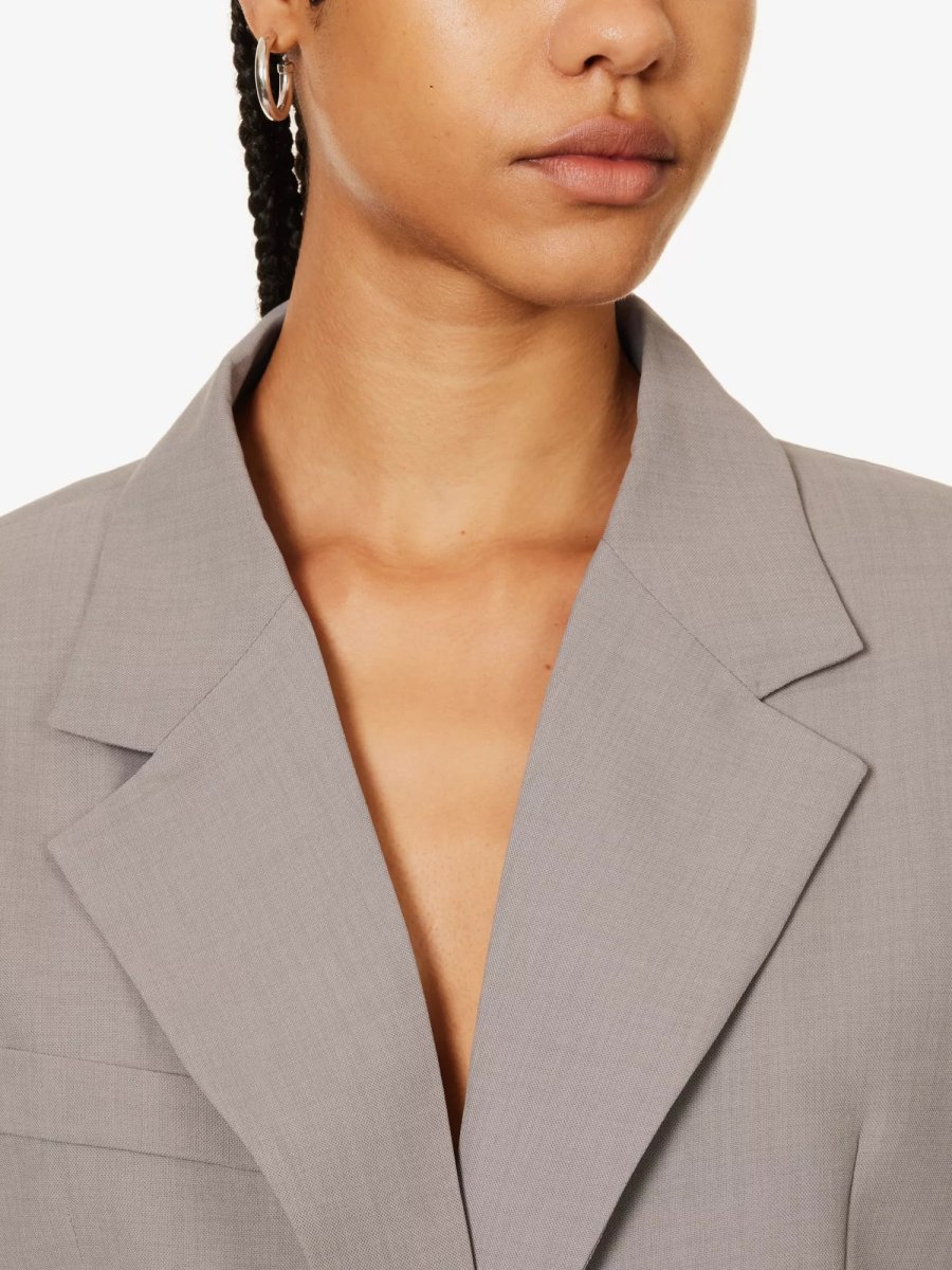 BAYSE Marzia Padded Shoulder Regular Fit Woven Blazer - Imagen 5