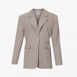 BAYSE Marzia Padded Shoulder Regular Fit Woven Blazer