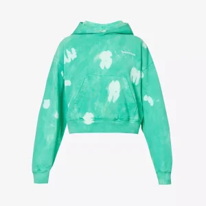 SPORTY & RICH Serif Tie Dye Cotton Jersey Hoody