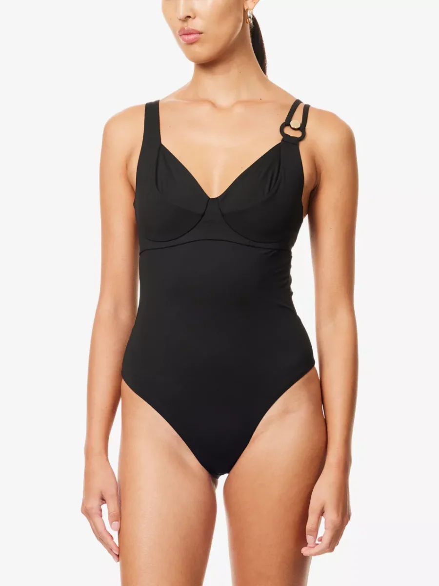 Max Mara Beachwear Black Corinna One-Piece C-cup Swimsuit - Imagen 5