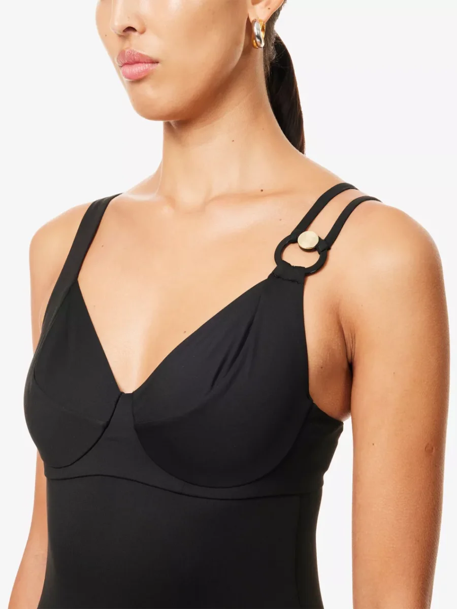 Max Mara Beachwear Black Corinna One-Piece C-cup Swimsuit - Imagen 7