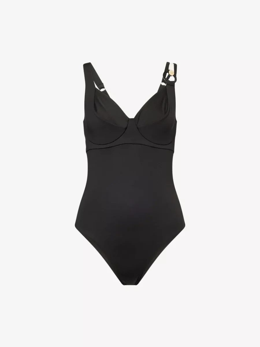 Max Mara Beachwear Black Corinna One-Piece C-cup Swimsuit - Imagen 8