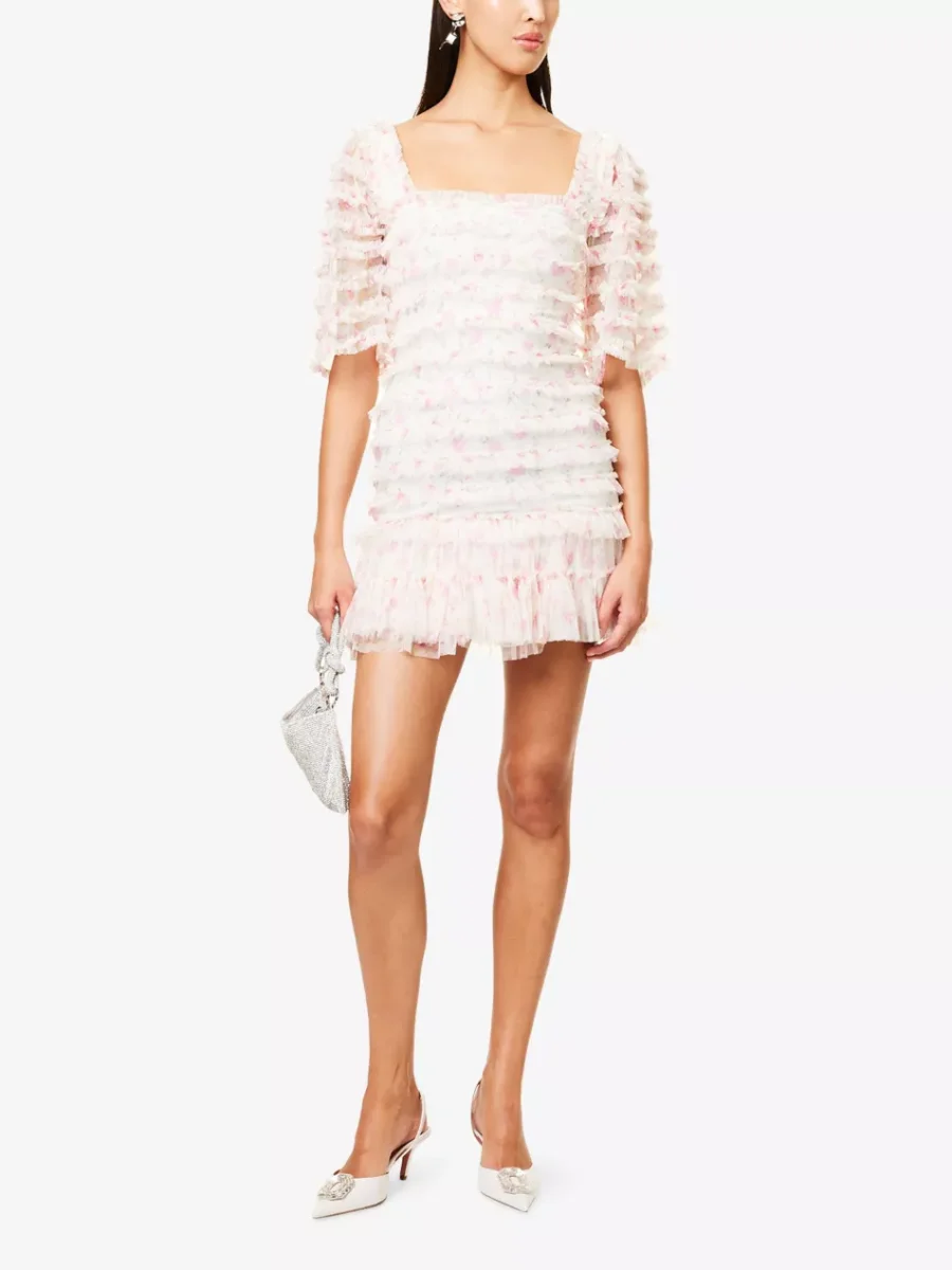 Needle & Thread Rose Ditsy Frilled Woven Mini Dress - Imagen 5