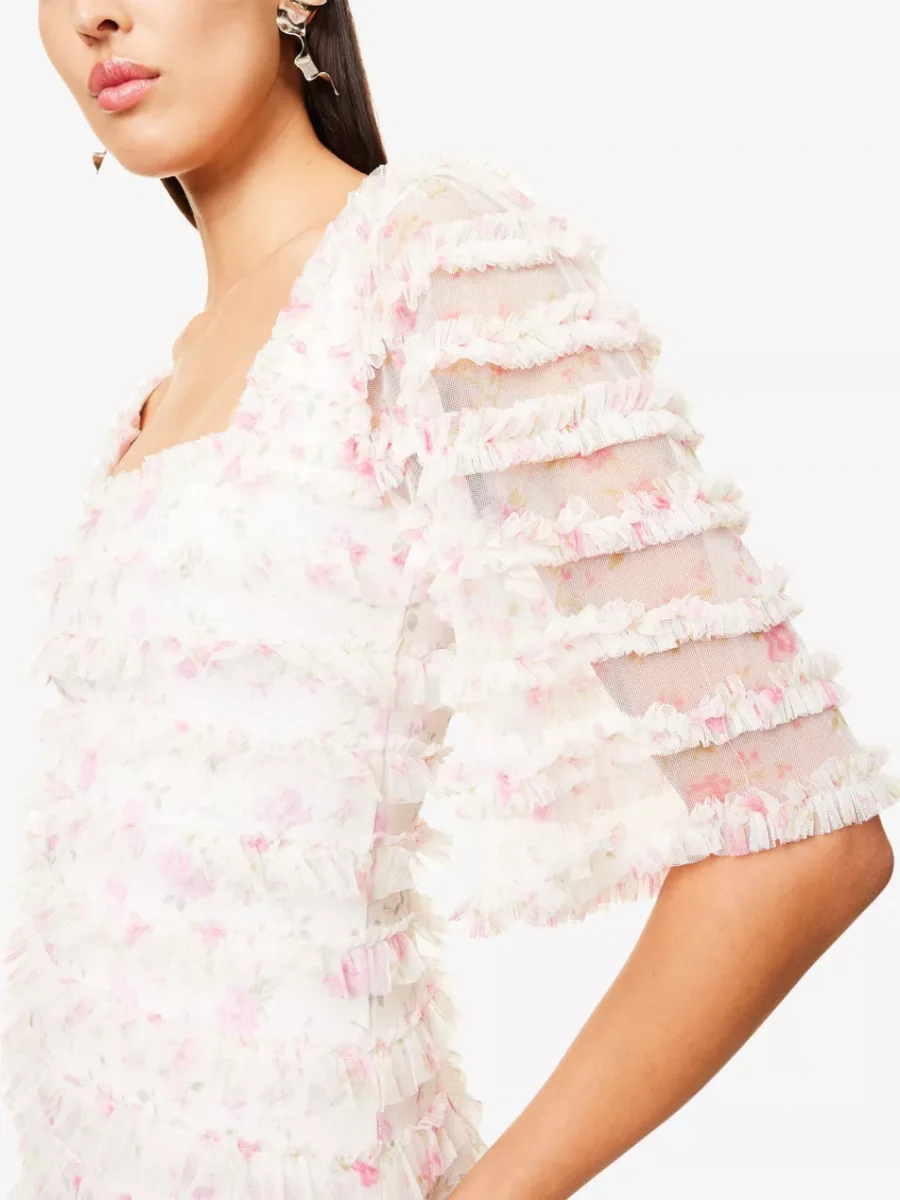Needle & Thread Rose Ditsy Frilled Woven Mini Dress - Imagen 7