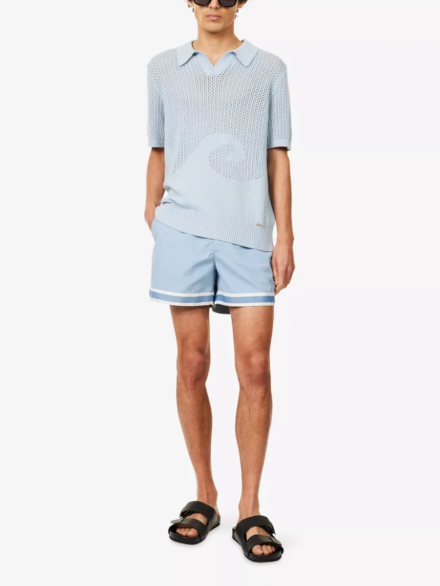Che Ondas Short-Sleeves Cotton-Knit Polo Shirt - Imagen 3