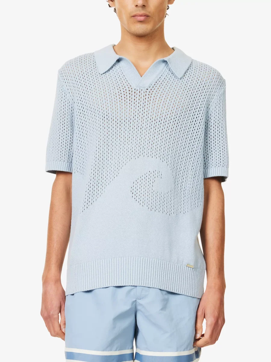 Che Ondas Short-Sleeves Cotton-Knit Polo Shirt - Imagen 4