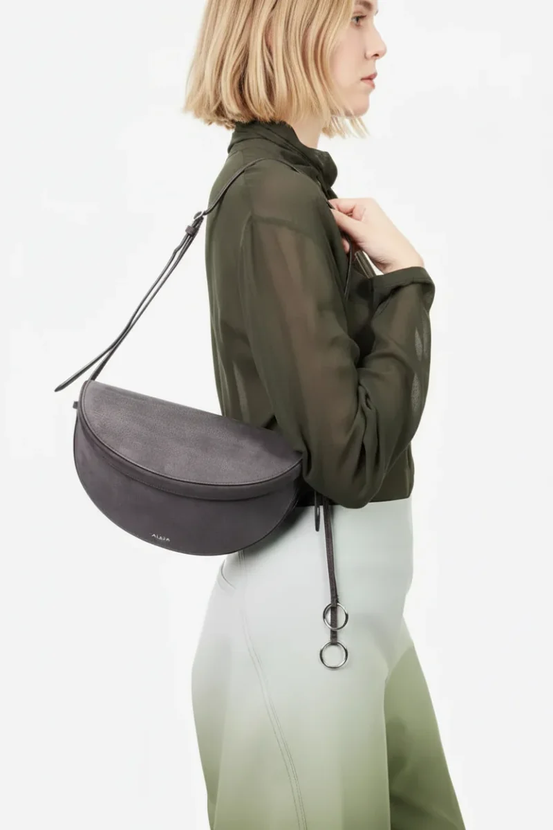 Alaïa Hip East West Nubuck-Leather Cross-Body Bag