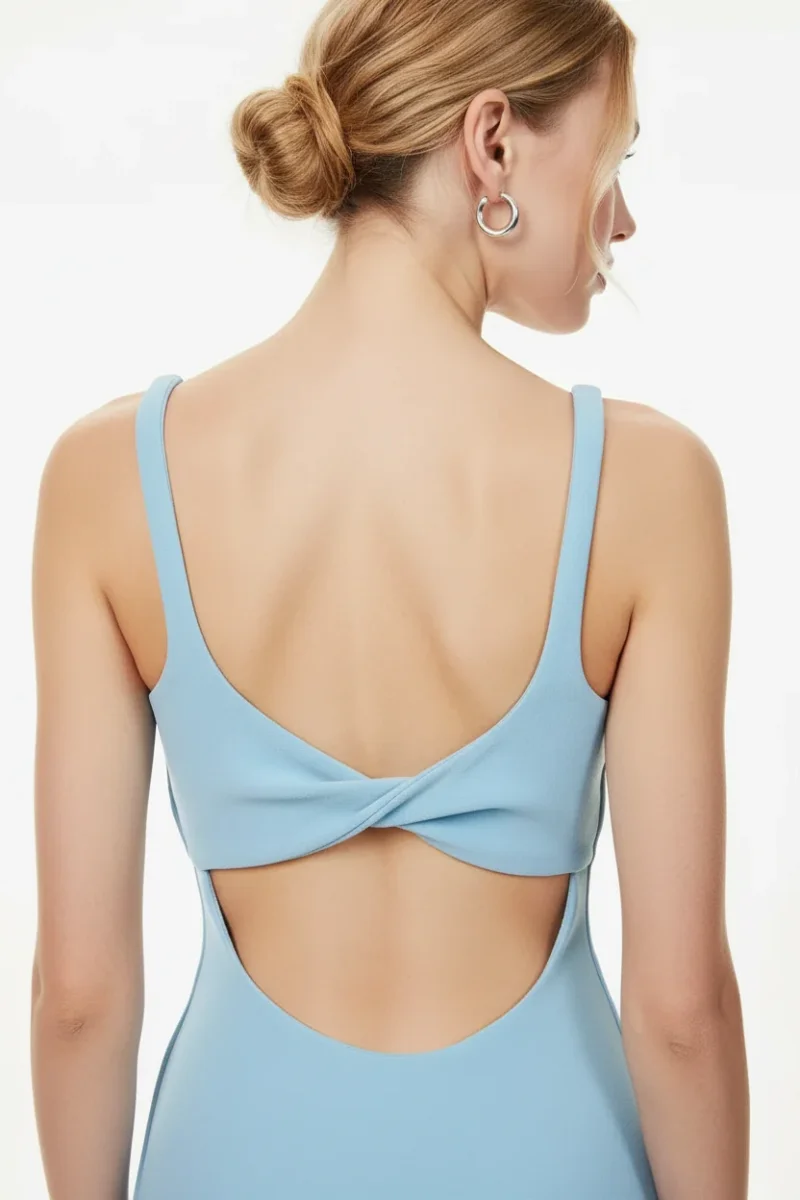 Bec + Bridge Reina Blue Open-Back Stretch-Woven Mini Dres - Imagen 9