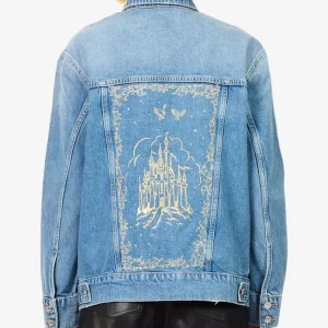 PAIGE x Disney Cinderella Story Book Cover Embroidered Wren Denim Jacket