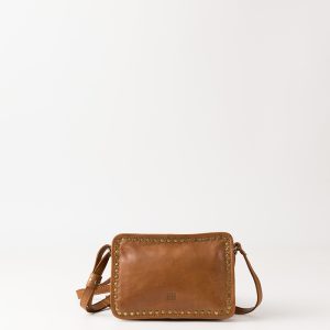 Bolso bandolera pequeña cuero tachas