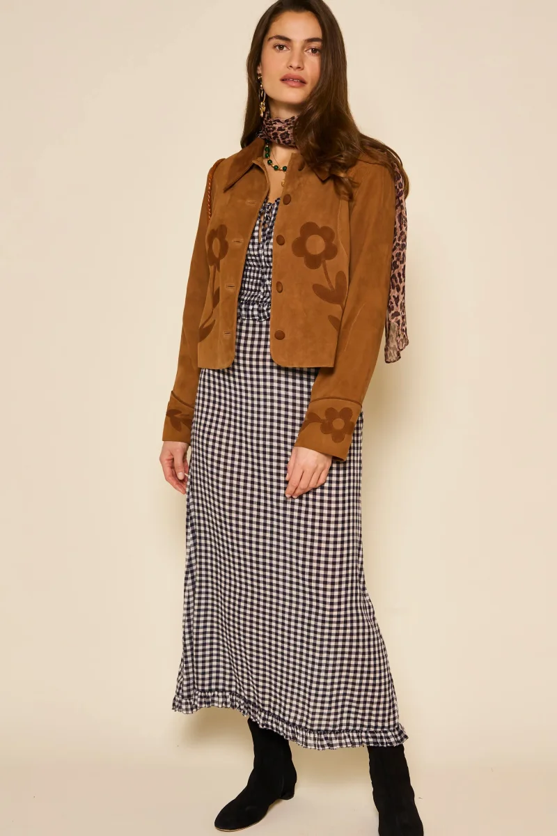 Rixo London Bekki Gingham Check Print Relaxed Midi Dress - Imagen 7