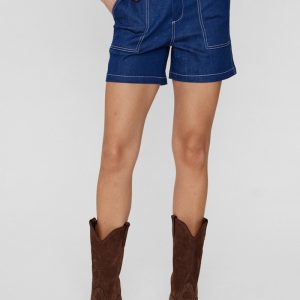 Short vaquero oscuro