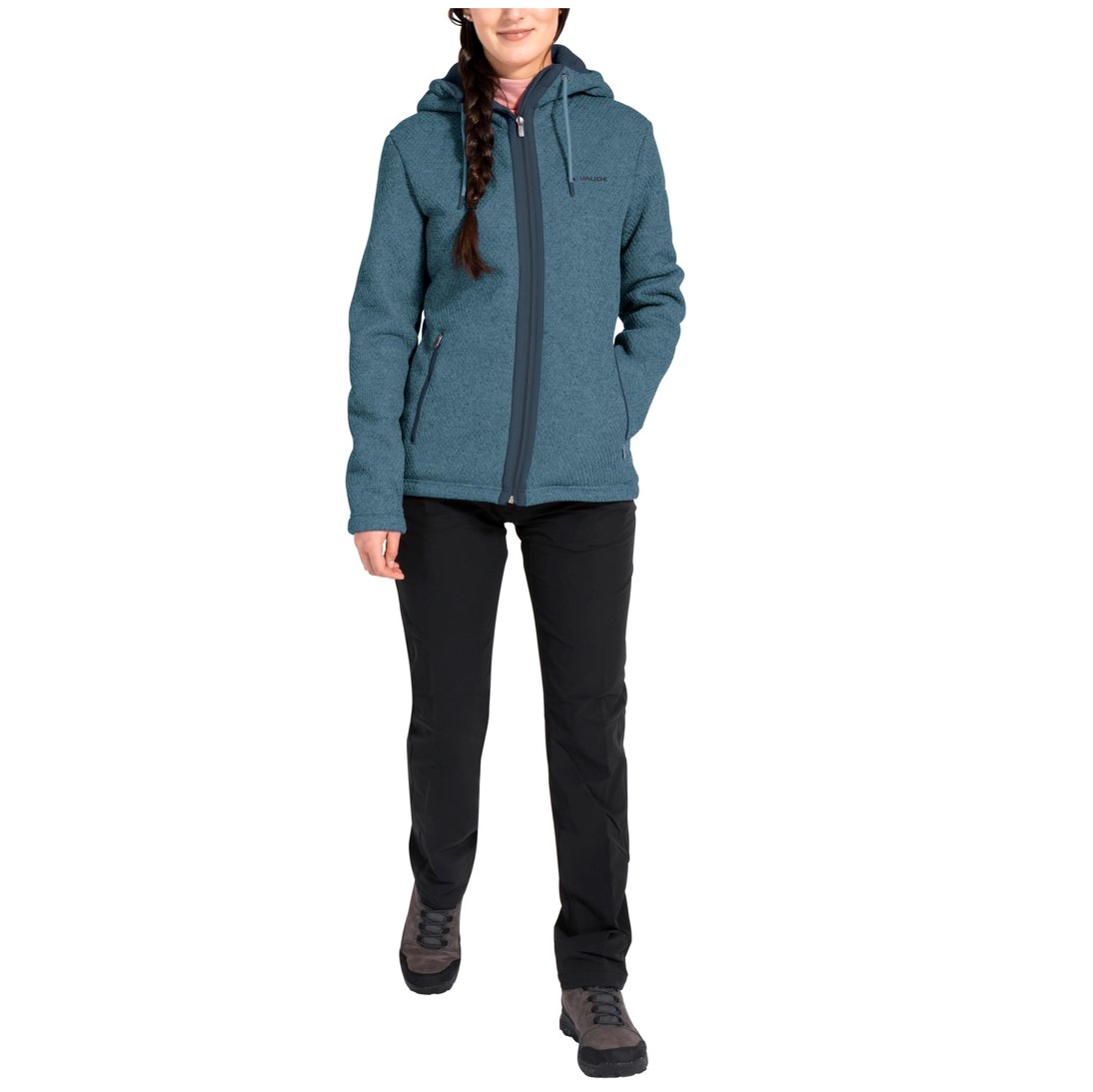 Poleron Skomer Hooded Jkt Mujer Azul - Imagen 4