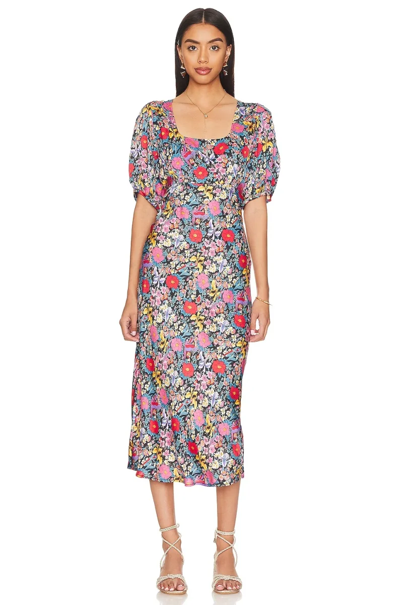 Spell & The Gypsy Last Drinks Bias Floral Midi Dress - Imagen 6