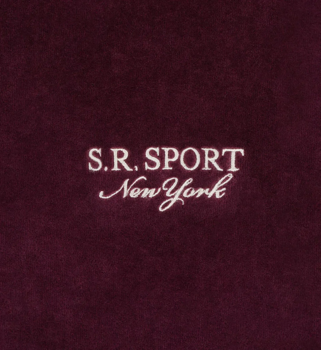 Sporty & Rich Eden 80s New York Health Club Velour Merlot Jacket - Imagen 9