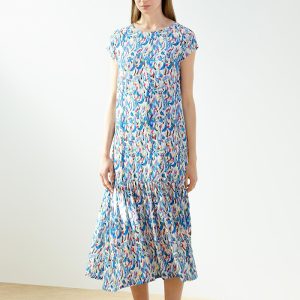 Vestido largo pinceladas colores