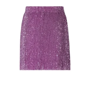 Stine Goya Orchird Purple Sequinned Metallic Floretta Skirt