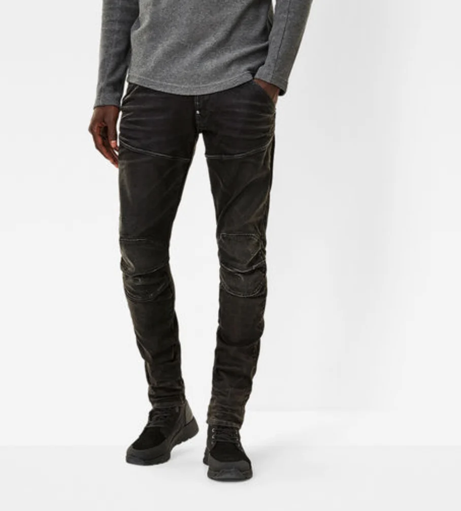 G-Star 5620 Elwood 3D Skinny Slander Black Super Stretch Dark Aged Jeans - Imagen 2