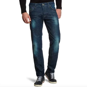 G-Star Selvedge 3301 Low Tapered Red Listing Hammer Dark Aged Denim Jeans
