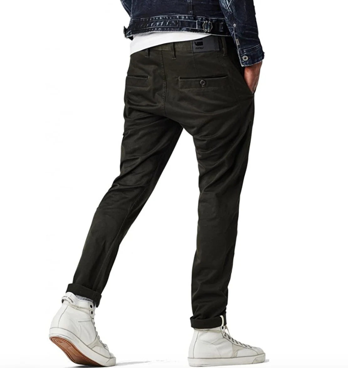 G-Star Bronson Slim Chino Pants Dark Olive Green Trousers - Imagen 6