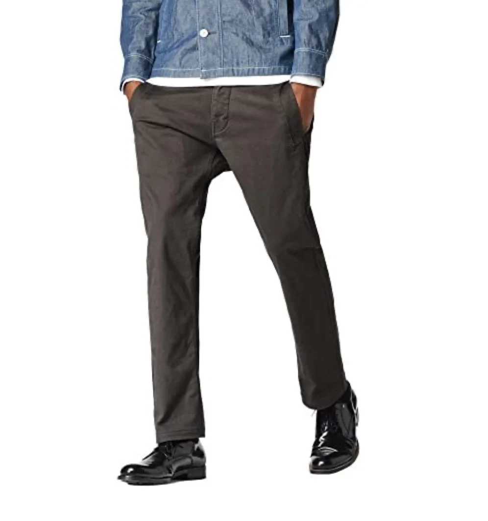 G-Star Valdo Bronson Chino Slim Raven Grey Twill Trousers Pants - Imagen 2
