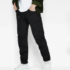 G-STAR Powel 3D Tapered Black Solar HD Cargo Chino Trousers Pants