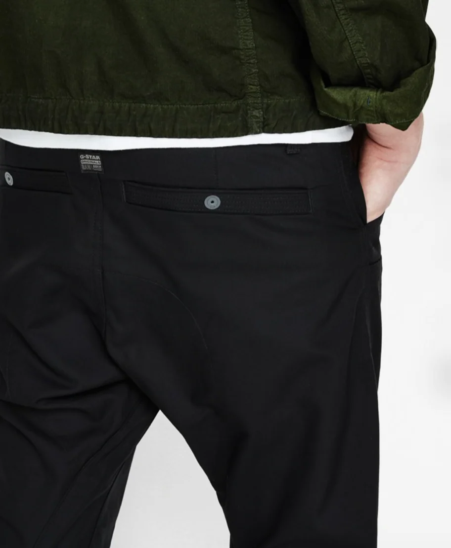 G-STAR Powel 3D Tapered Black Solar HD Cargo Chino Trousers Pants - Imagen 4