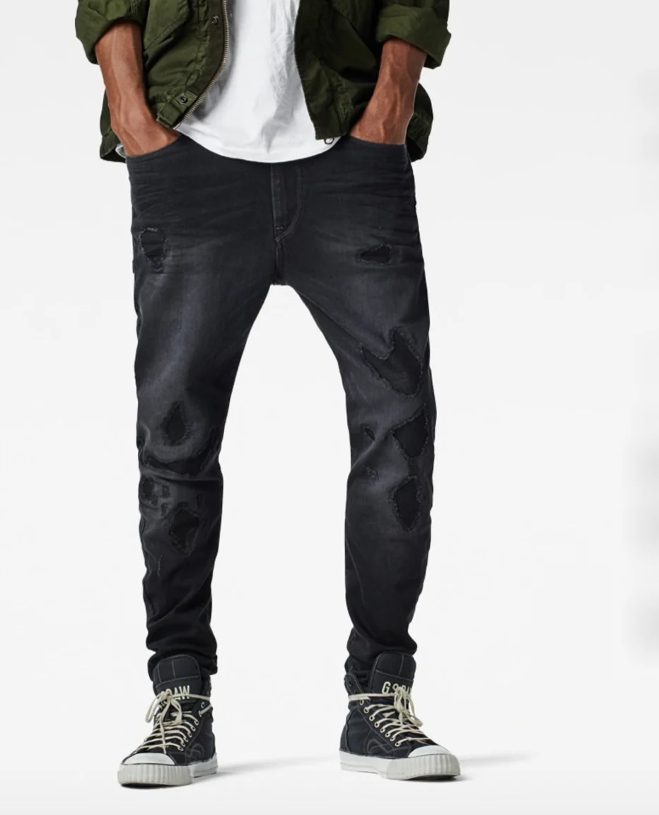 G-Star Type C 3D Super Slim Skinny Scaal Grey Dark Aged Restored 63 Jeans - Imagen 2