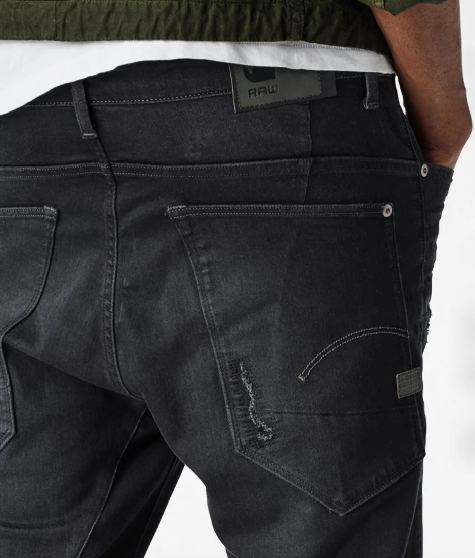 G-Star Type C 3D Super Slim Skinny Scaal Grey Dark Aged Restored 63 Jeans - Imagen 4