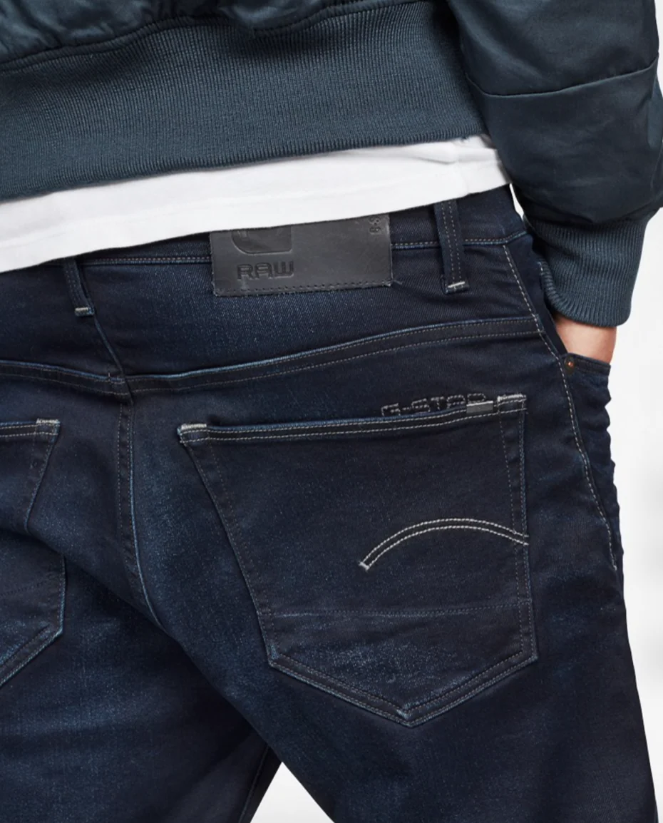 G-Star 3301 Slim Slander Blue Dark Aged Jeans - Imagen 4