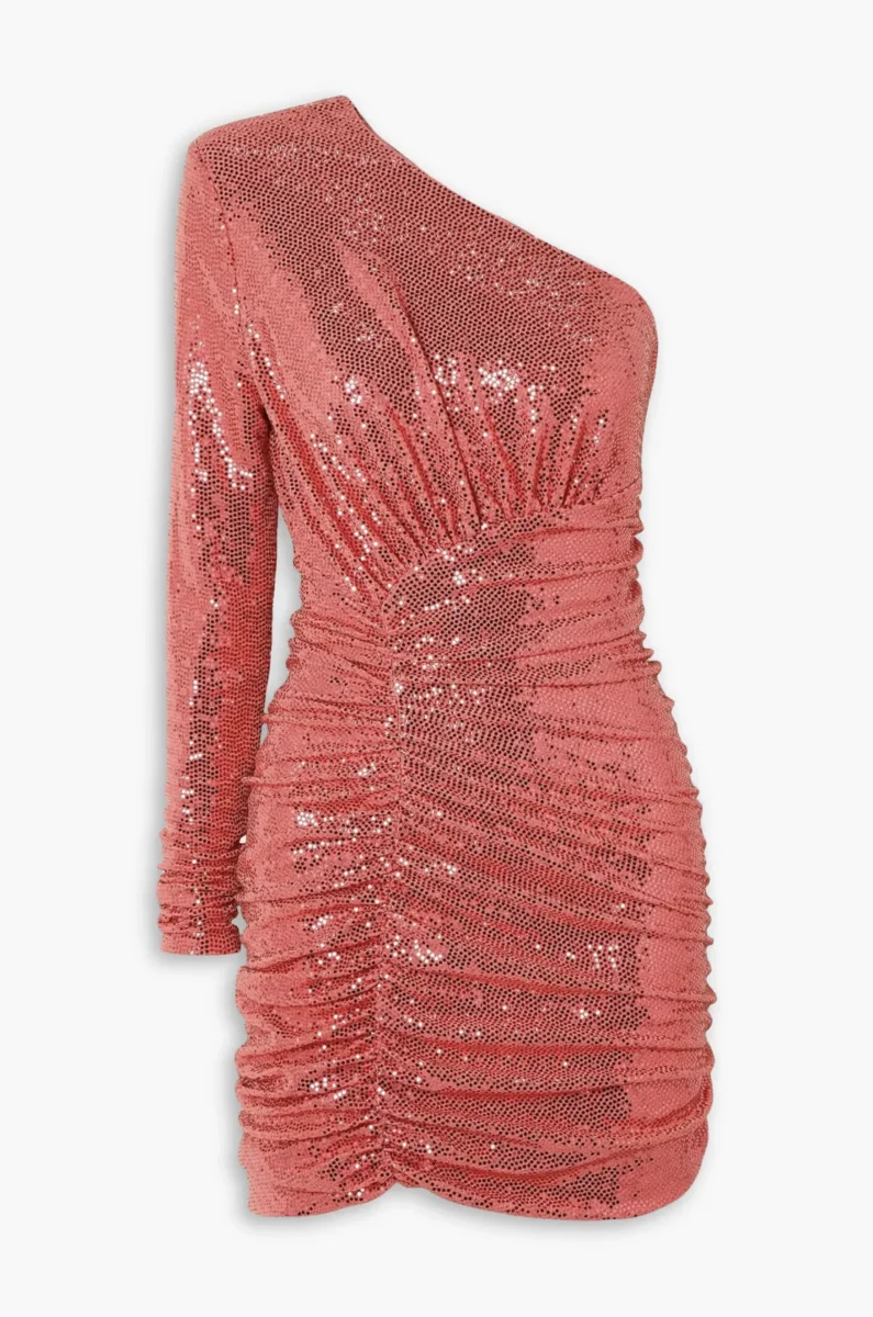 Alexandre Vauthier Pink Sequin One Shoulder Embellished Mini Dress - Imagen 5