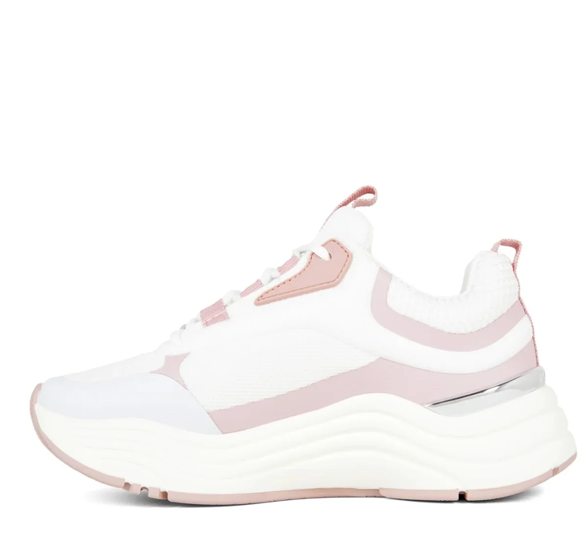 Mallet Cyrus White Mauve Womens Sneakers Trainers - Imagen 5