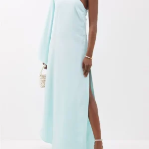 Taller Marmo Bolkan One Shoulder Crepe Gown