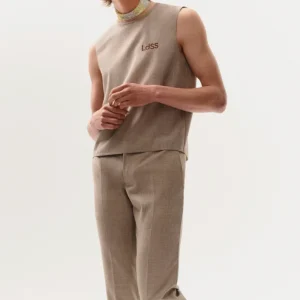 Ludovic De Saint Sernin Beige Wool Check Slim Suit Pants Trousers