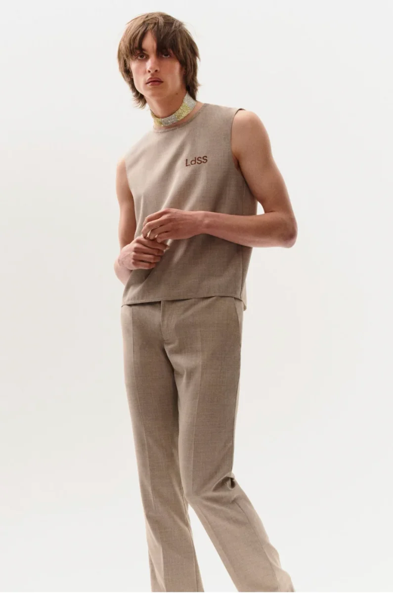 Ludovic De Saint Sernin Beige Wool Check Slim Suit Pants Trousers - Imagen 2