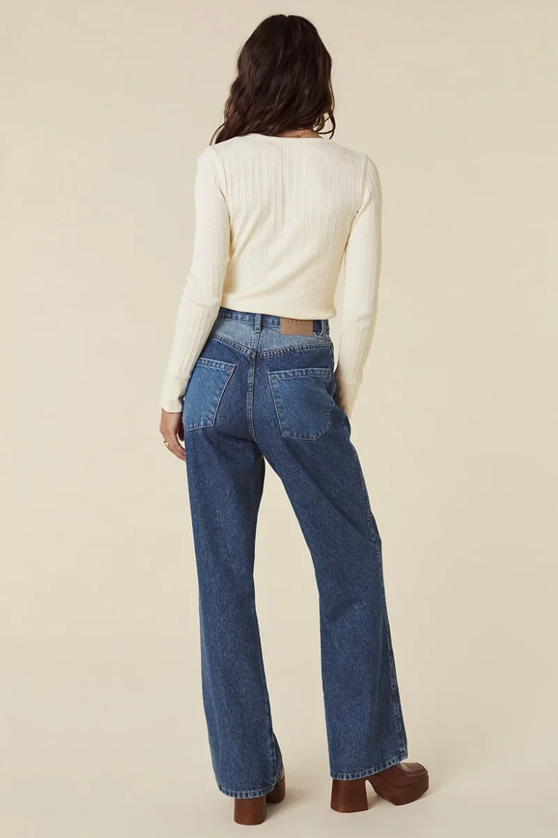 Spell & The Gypsy Daisy Patchwork Denim Jeans - Imagen 7