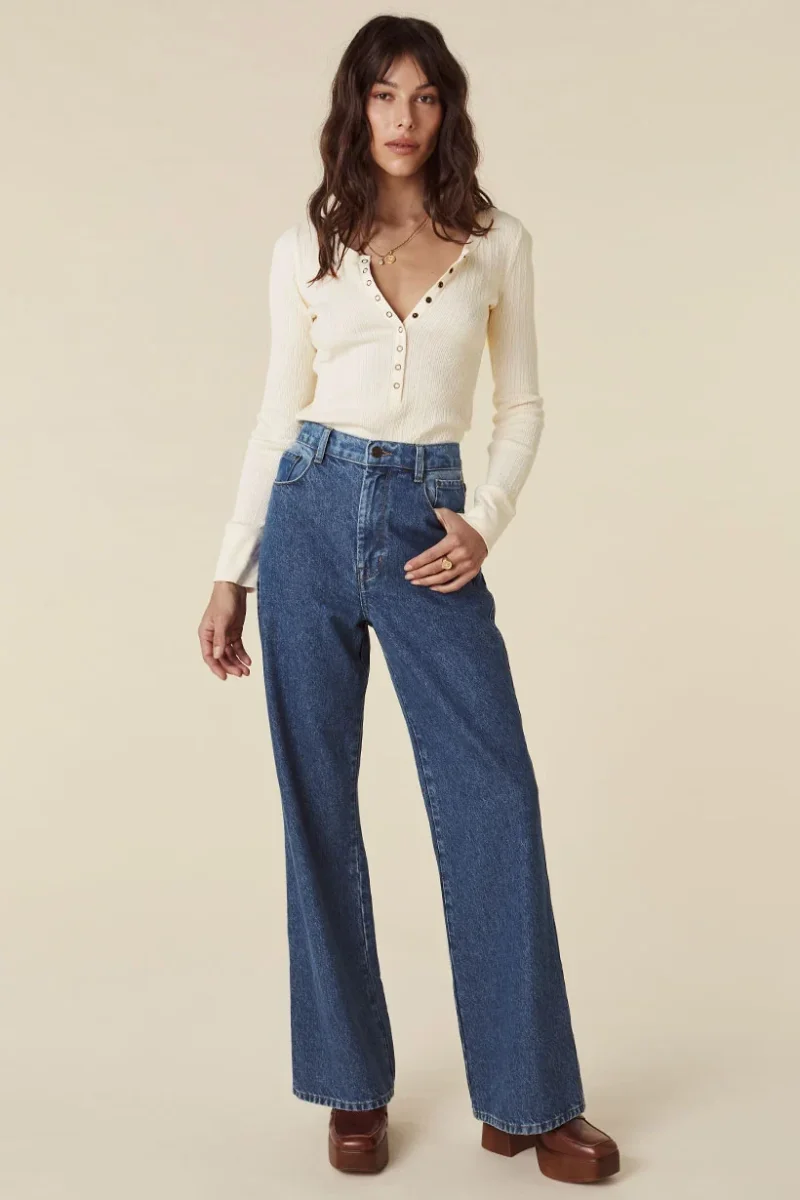 Spell & The Gypsy Daisy Patchwork Denim Jeans - Imagen 2