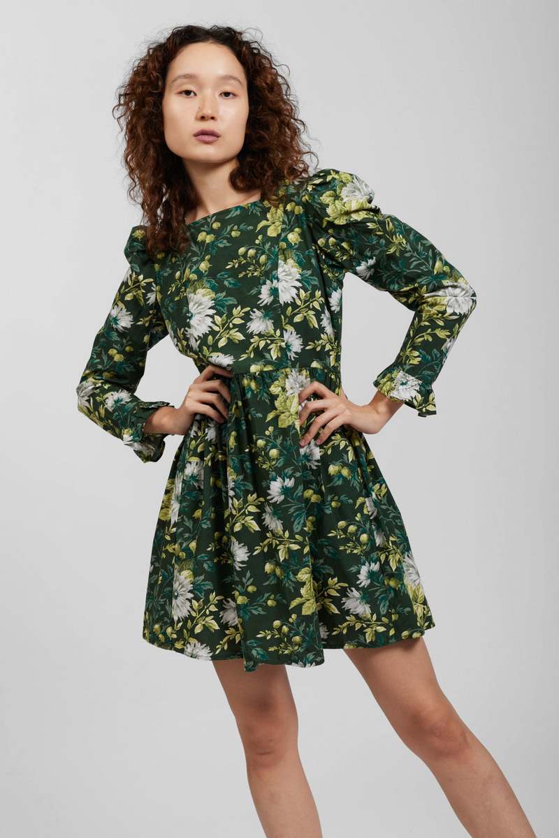 Batsheva x Laura Ashley Floral Square Neck Prairie Mini Dress - Imagen 3