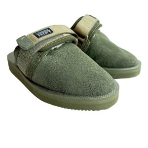 Suicoke Women's Green Zavo Shearling Slippers Sliders NO BOX