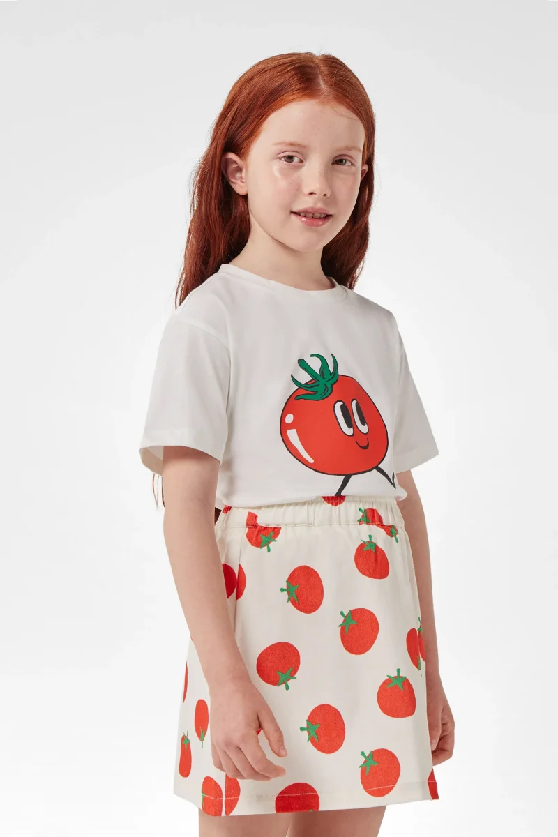 Falda corta de niña | Revival: Tomate Collection - Imagen 4