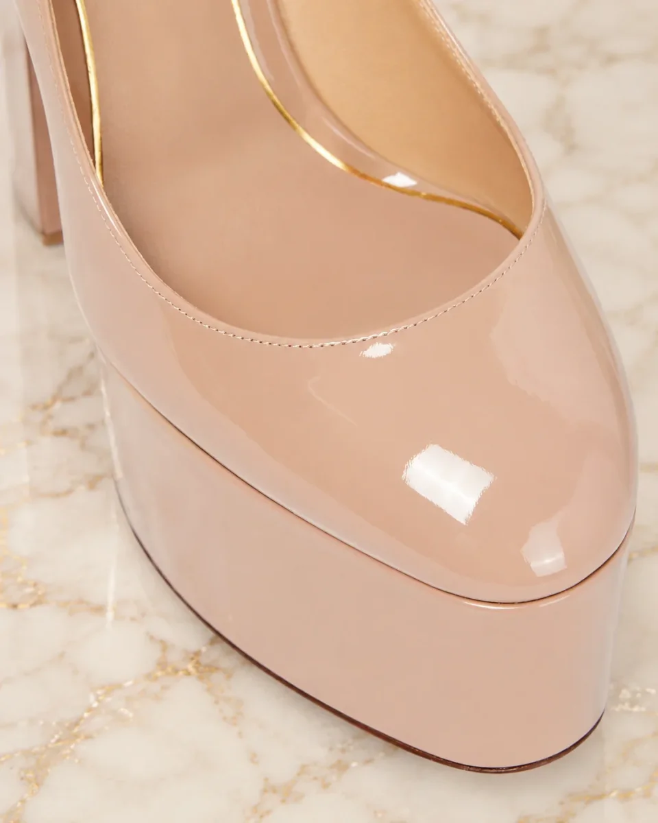 Valentino Garavani Tan-go 155 patent-leather platform pumps - Imagen 3