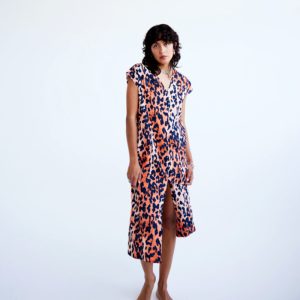 Vestido estampado de leopardo