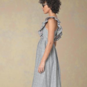 Vestido largo tirante cruzado