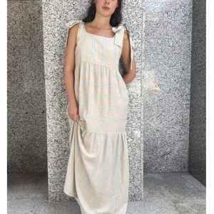 Vestido largo lazos