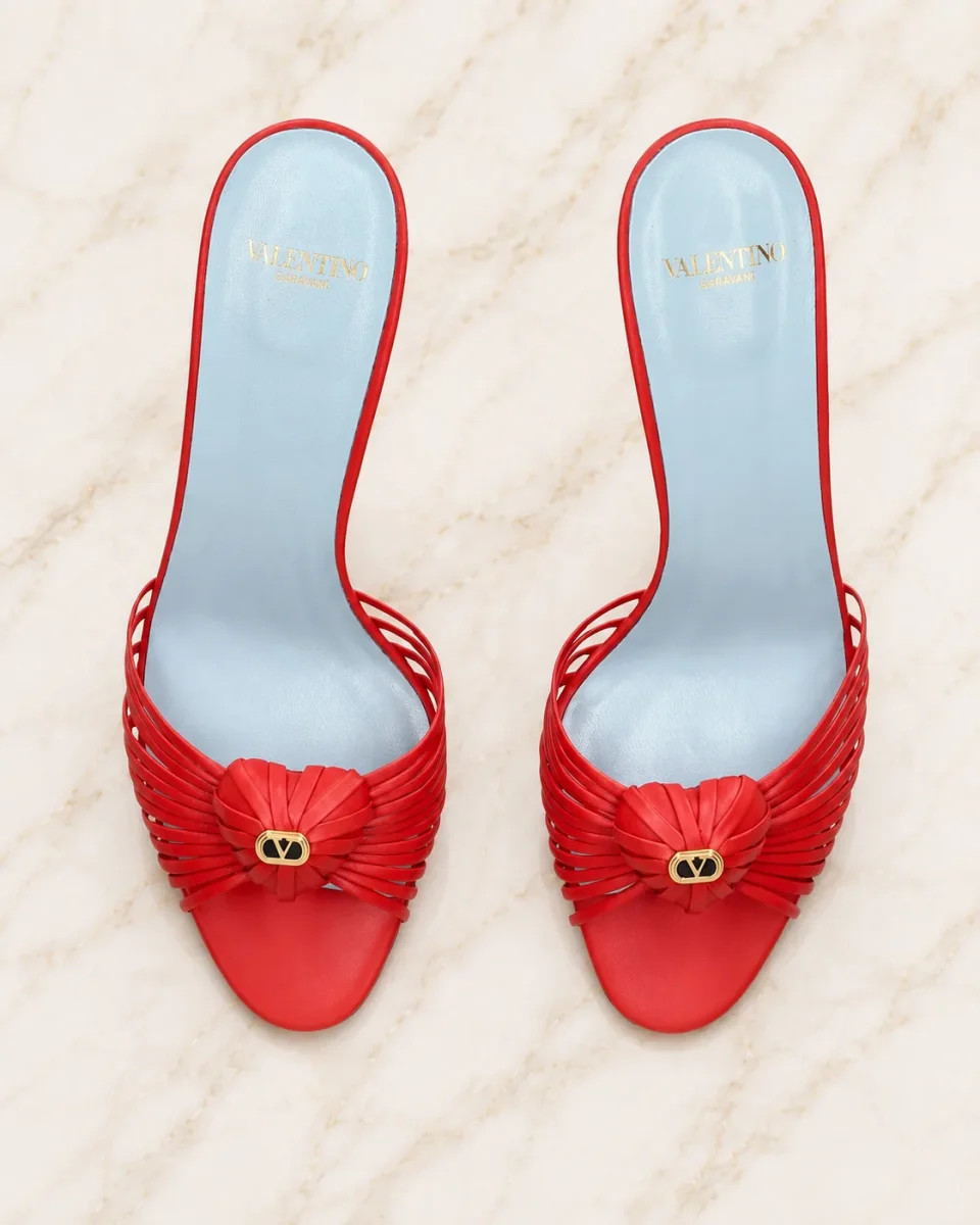 Valentino Garavani Leather Royal Heeled Mules - Imagen 4