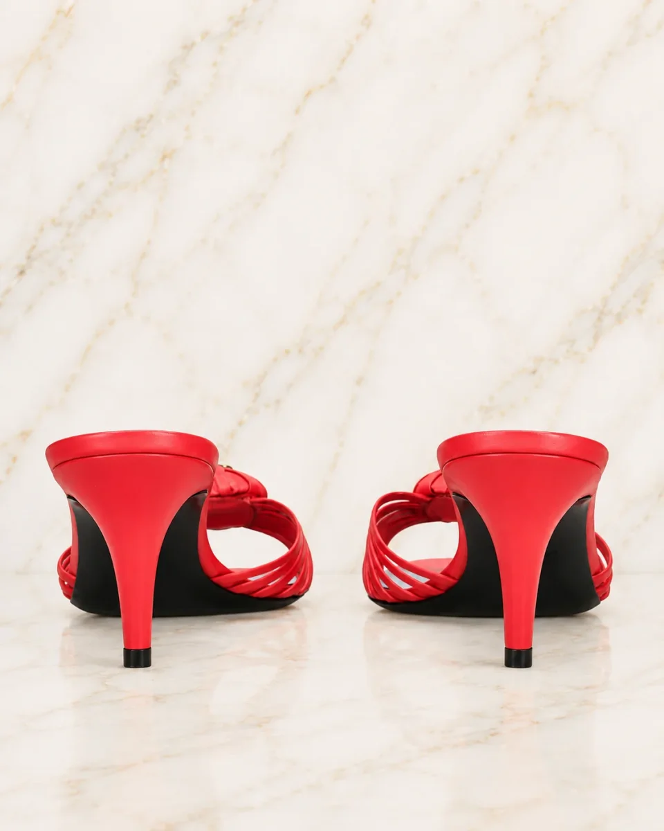 Valentino Garavani Leather Royal Heeled Mules - Imagen 5