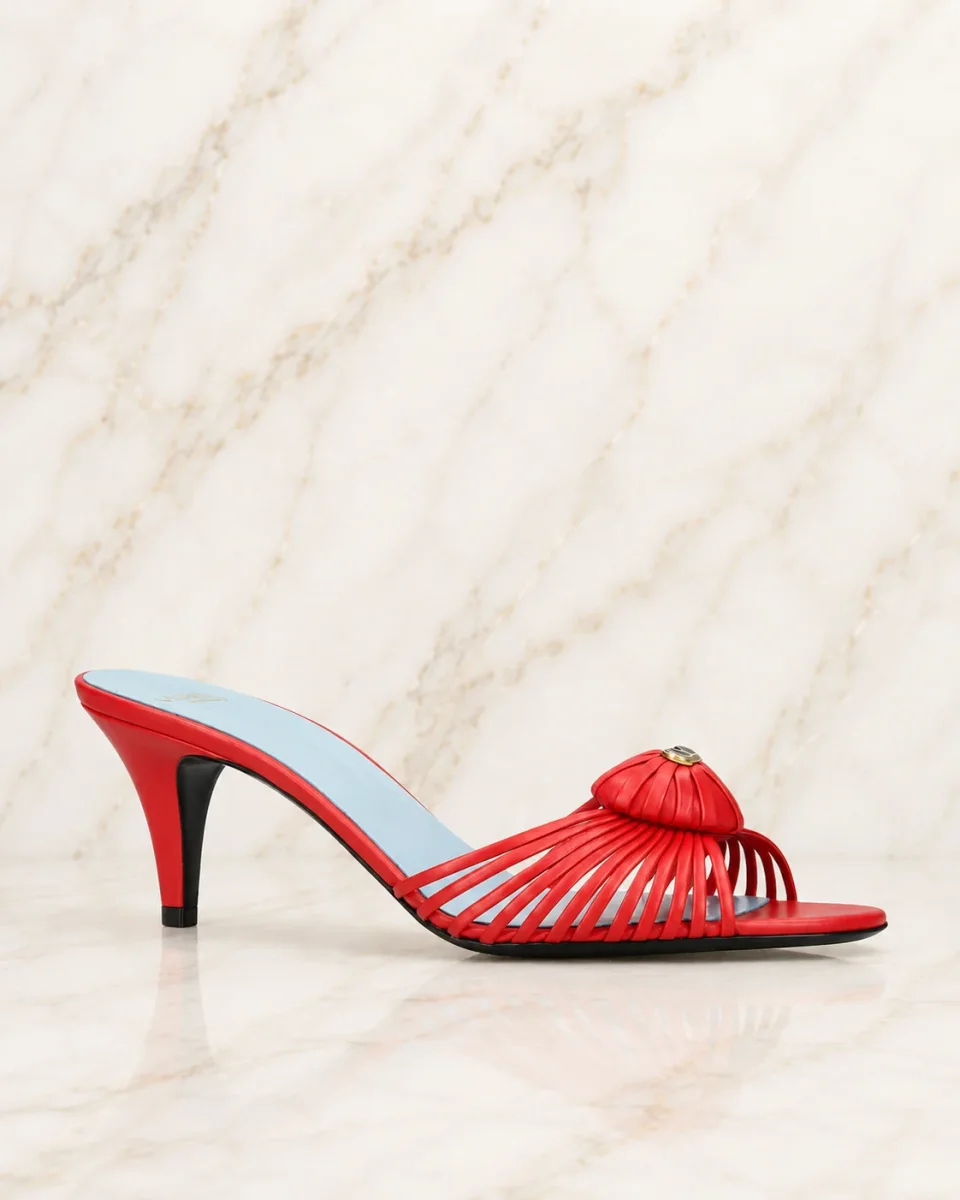 Valentino Garavani Leather Royal Heeled Mules