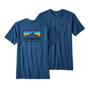 Polera Line Logo Badge Hombre Azul